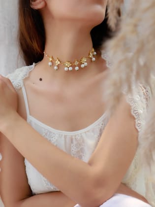 Maira Kundan Choker Necklace-Gold
