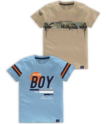 CODEZ Pack of 1 Boys Cotton Blend T-Shirt ( Multi Color )