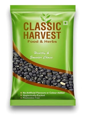 Classic Harvest Premium Black Urad Whole Dal / Black Gram Lentil 500 Gm