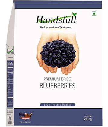 HandsFull Premium Dried Blueberries , Dry Fruits, Nuts & Berries, Blueberries, 200g