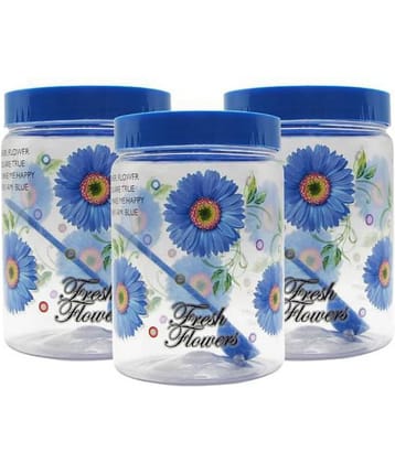 G-Pet Print Magic Blue PET Food Container Set of 3 2000 mL