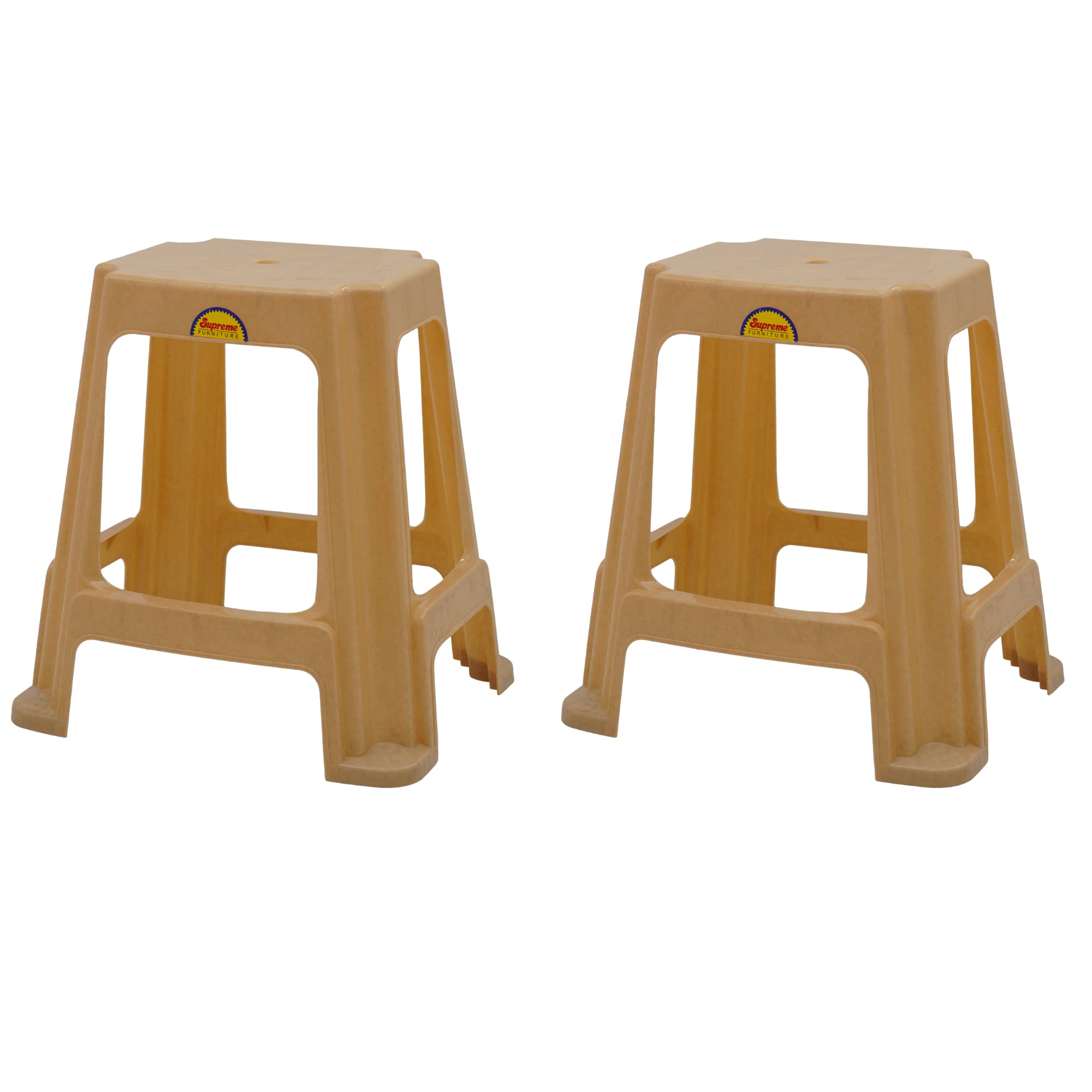 Supreme Furniture Digi Plastic Stool | Lightweight & Durable Multipurpose Stool for Home, Office, Cafeteria, Hotel & Indoor Use