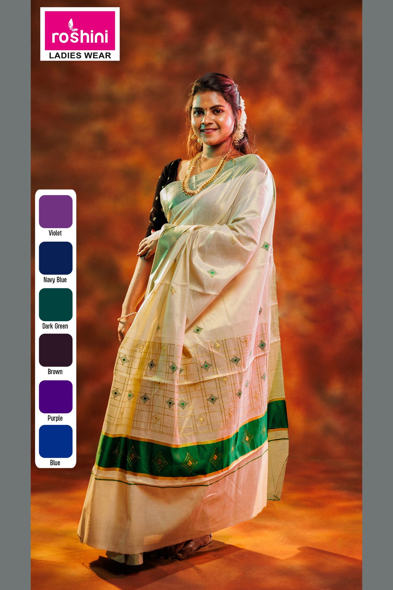 KS-1229 KASAVU SAREE 6.25 MTR