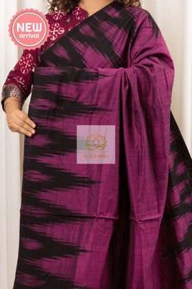Kargil Cotton Saree- Burgundy