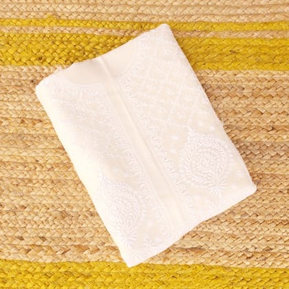 Chanderi  Kurta  All Over Jaal – Baby Pink 