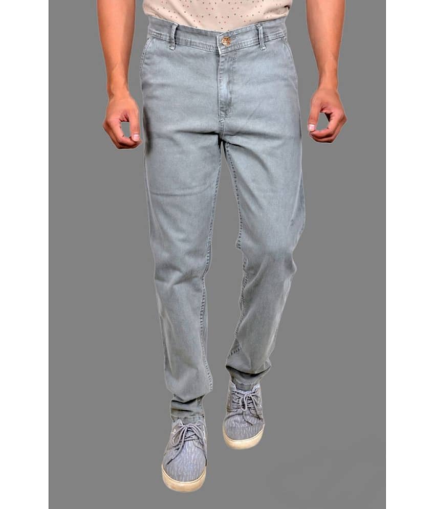 MOUDLIN - Grey Denim Slim Fit Men's Jeans ( Pack of 1 )