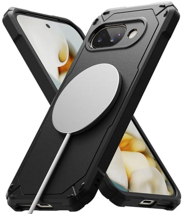 Google Pixel 9a Back Cover Case | Rugged Gear Magnetic  - Black