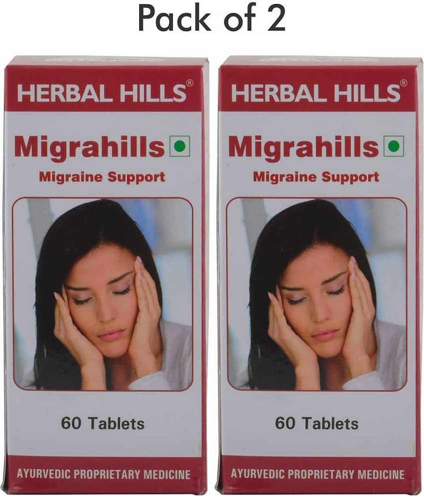 Herbal Hills Migrahills 60 Tablets - Pack of 2 Tablets 1 mg