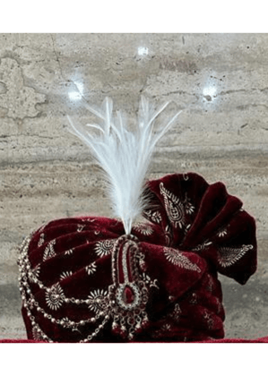 MAROON MICROVELVET  SAFA