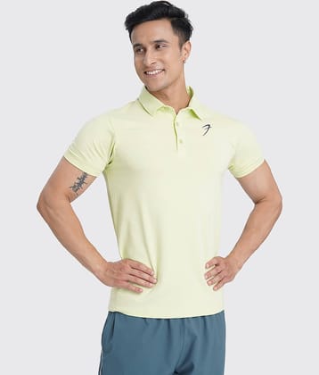 Fuaark Lime Green Cotton Slim Fit Men's Sports Polo T-Shirt ( Pack of 1 )