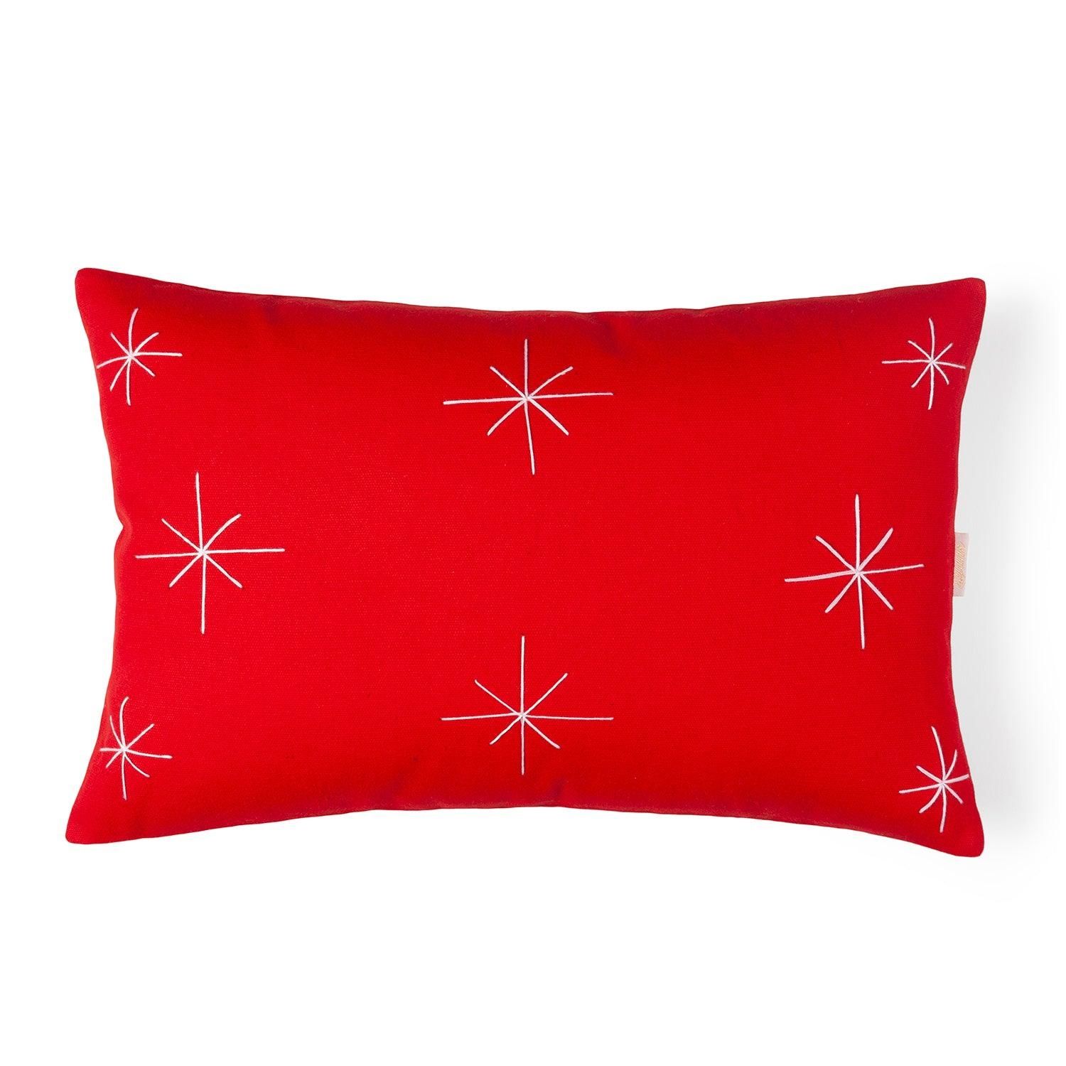 Christmas Cushion Cover with Embroidery 12x18 Inches Pack of 1