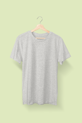 Men's Round Neck: Grey T-Shirt-XXL