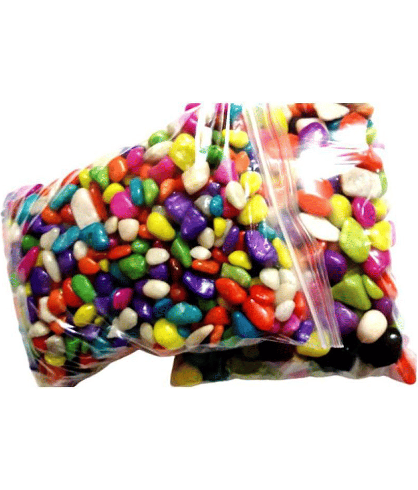 Somil Multicolor Pabbles/Stone For Garden, Plants, Aquarium & Home Decor Wt. 450g
