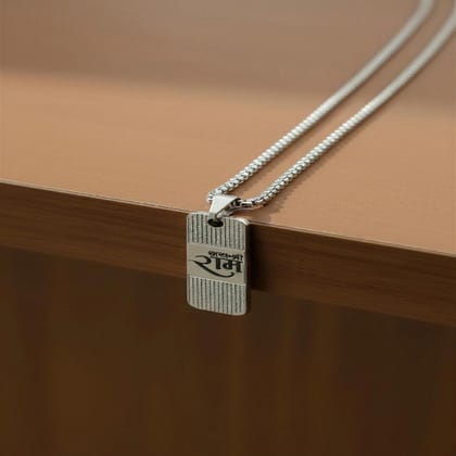Shri Ram Stainless Steel Pendant Necklace