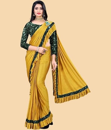 JULEE Lycra Embellished Saree With Unstitched Blouse Piece ( Maroon )