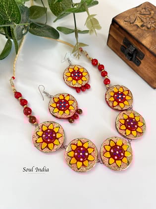 Handmade Statement Terracotta Jewellery Set