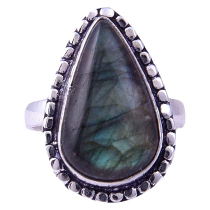 Labradorite Teardrop Ring For Men And Women(KI_159) by Krishna Impex Labradorite Teardrop Ring For Men And Women(KI_159) by Krishna Impex