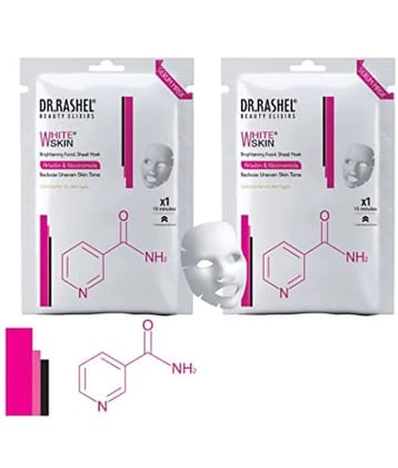 DR.RASHEL White Skin Sheet Mask for Deep Hydration | Suits All Skin Types (20 gm each) | Pack of 2