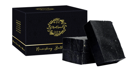 Herbspace Charcoal Bathing Bar - Pack of 3 - Enriched with Olive Oil and Almond Oil