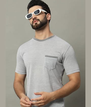 GET GOLF Pack of 1 Cotton Blend Regular Fit Men's T-Shirt ( Grey )