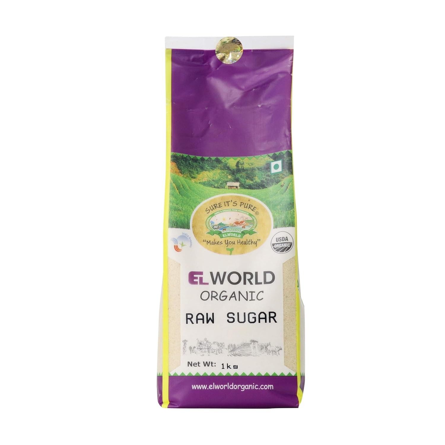 Elworld Agro & Organic Food Products Raw Sugar 1Kg