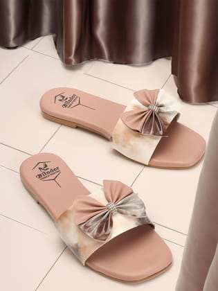 BLINDER Peach Slippers Flats 4