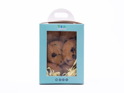 TCD Chocolate Chip Cookies Handmade Biscuits with Milk and Dark Chocolate Chips