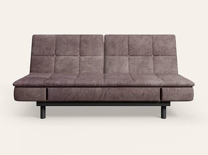 Indulge Convertible Sofa Bed Fab Leather Upholstery with Adjustable Arm & Back... (1-Year Warranty, Brown) Indulge Convertible Sofa Bed Fab Leather Upholstery with Adjustable Arm & Back... (1-Year Warranty, Brown)