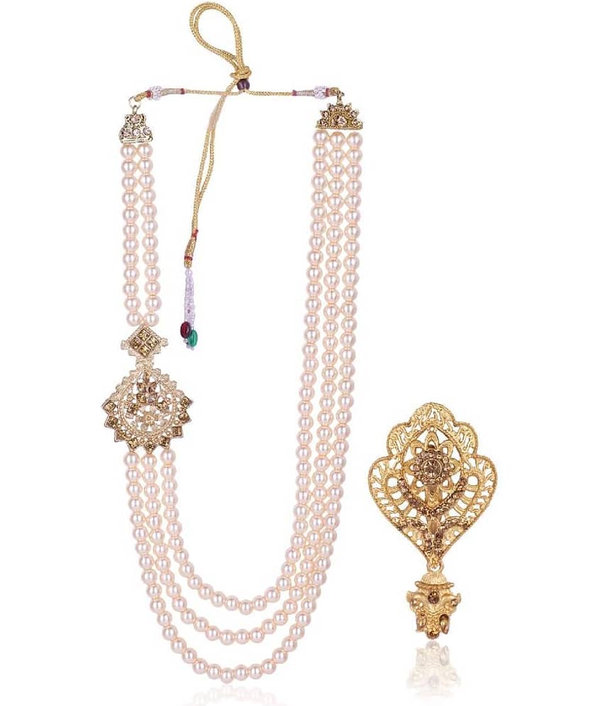 pearl beads Dulha groom sherwani Necklace/Moti Mala for Men for wedding | Exquisite Groom Mala | Perfect for Grooms
