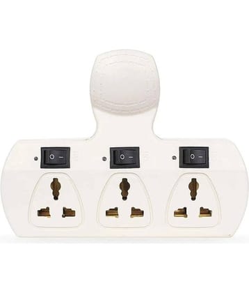 Leavess-240 volts Multi Plug Point 3+3 Universal Socket Adaptor with LED Indicator, Individual Switches, Fuse Protection & Short Circuit Protection Extension Board (Cordless)