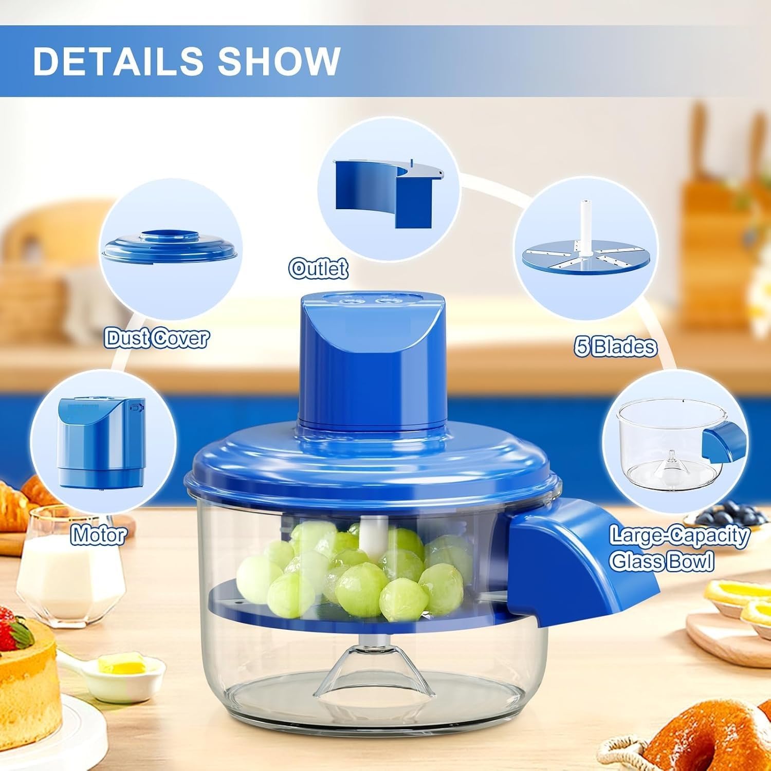 Electric Automatic Fruit & Vegetable Peeler | Rechargeable 50W High-Power Peeler with 5 Stainless Steel Blades | 1300mAh Smart Kitchen Tool for Potatoes, Tomatoes, Garlic & More (Random Color)
