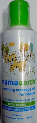 Mamaearth soothing massage oil for babies with sesame almond & jojoba oil 0-5 years 200ml