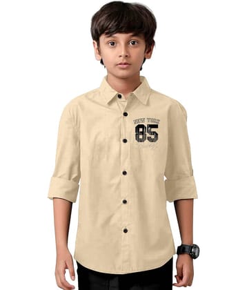 Laadli Pack of 1 Boys Cotton Blend Full Sleeves Shirt ( Beige )