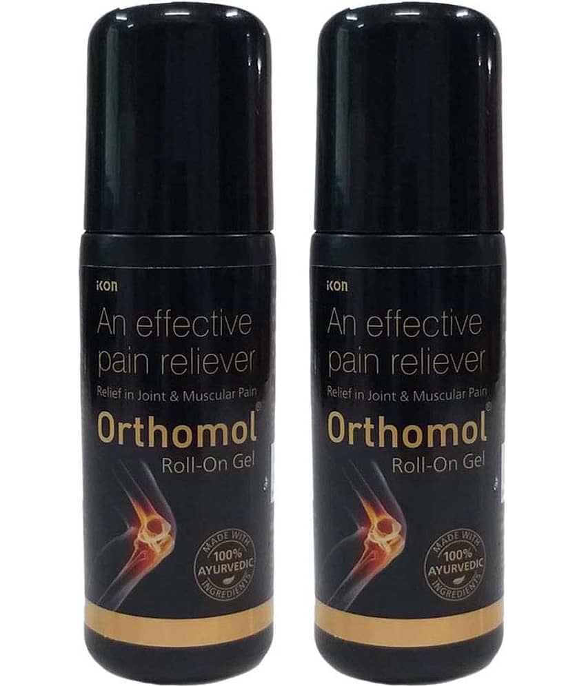 Orthomol Ayurvedic Pain Relief Roll-On for Joint Pain, Muscular Pain, Arthritis, (Pack Of 2)