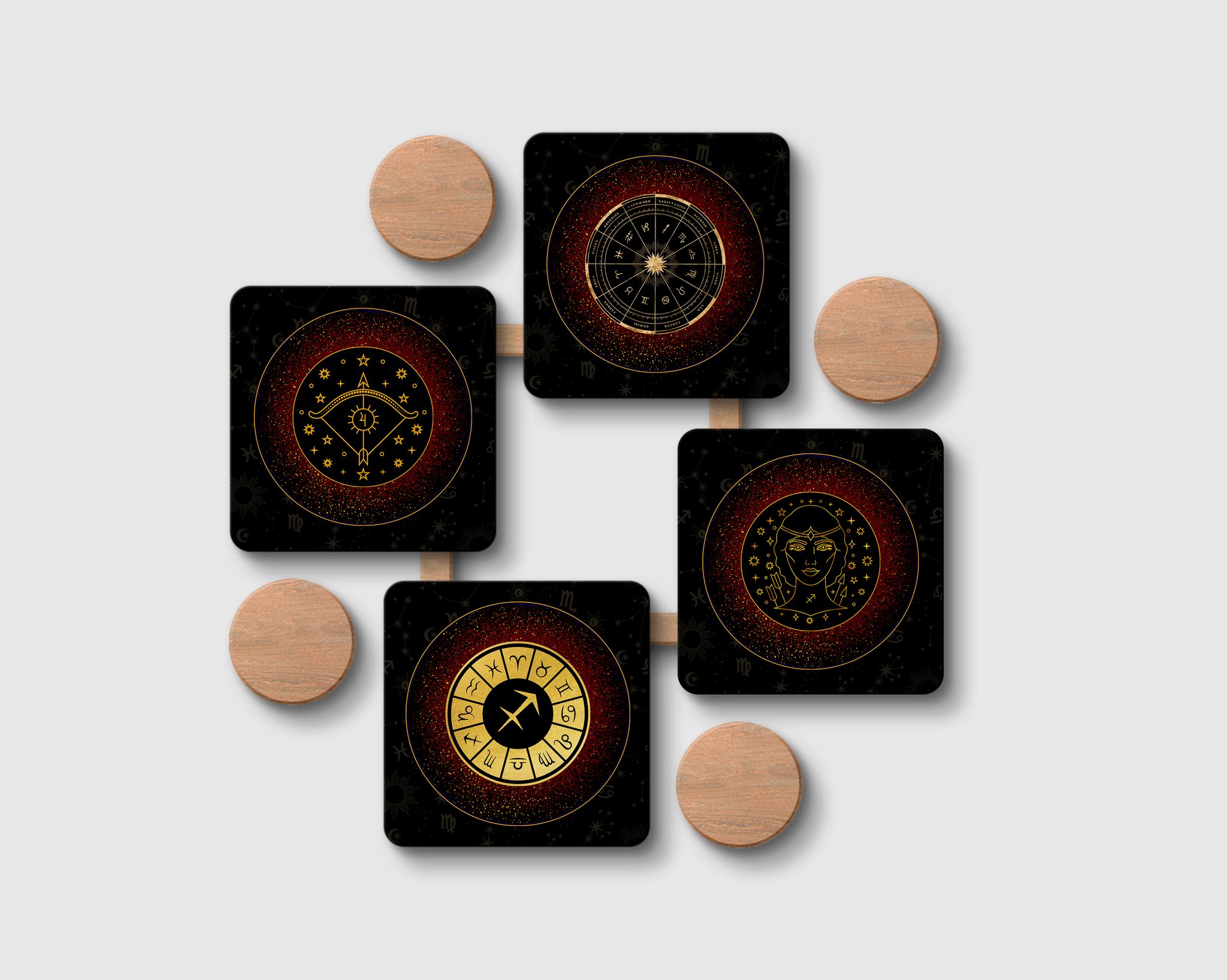 'SCOPRIO-ZODIAC SIGN' Coaster Set of 4
