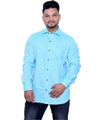 Aish N Ridh 100 Percent Cotton Regular Fit Solids Men's Casual Shirt - Blue ( Pack of 1 )