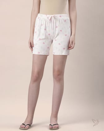 Floral print Night Shorts - Pink-XS / Middleton Pink
