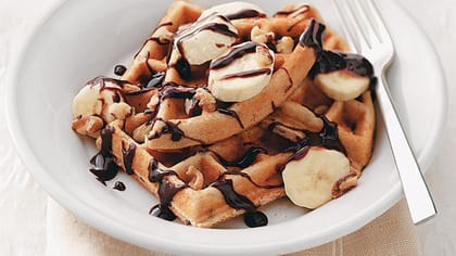 Choco banana belgian waffle