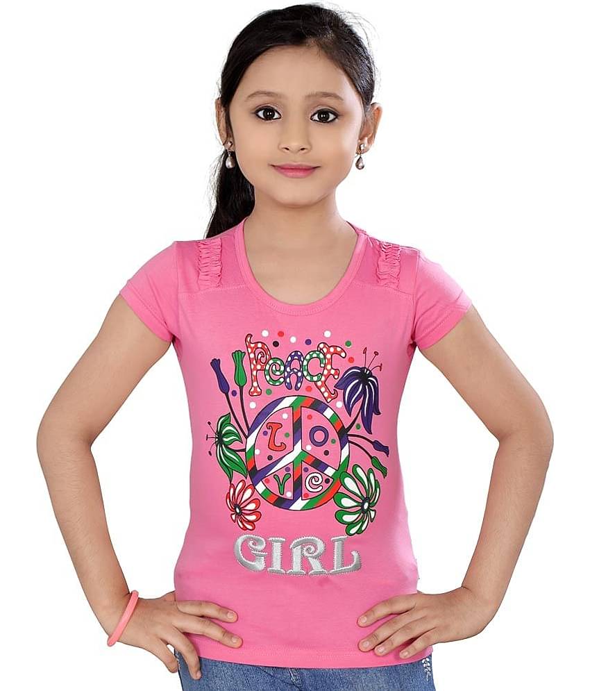Sini Mini Pack of 1 Girls 100% Cotton Tops ( Blue )
