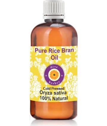 Deve Herbes Pure Rice Bran (Oryza sativa) Carrier Oil 100 ml
