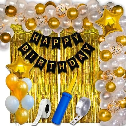Happy Birthday Decoration Items For Husband Combo Set - 68pcs