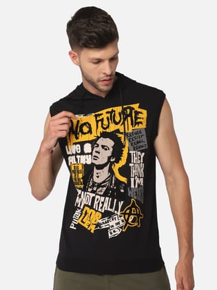 Punk NO-FUTURE Oversized T-shirt-S / Black