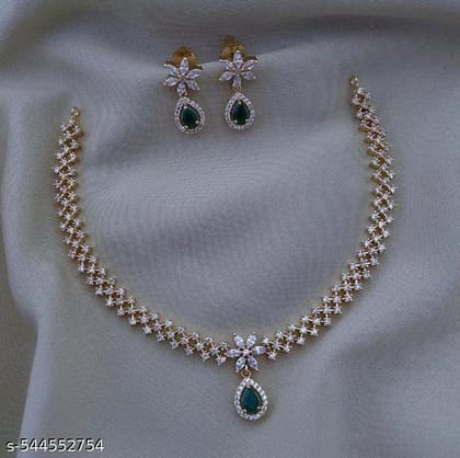Elegant Blossom Gold-Plated Necklace & Earring Set Elegant Blossom Gold-Plated Necklace & Earring Set