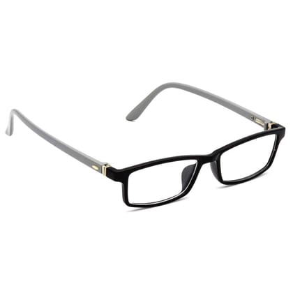 Hrinkar Plastic Full Rim Rectangle eyeglasses Men & Women - HFRM-BK-GRY-12