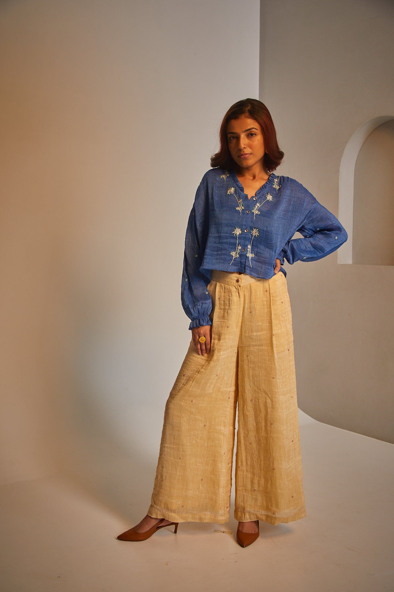 Melody Shirt - Blue-XS