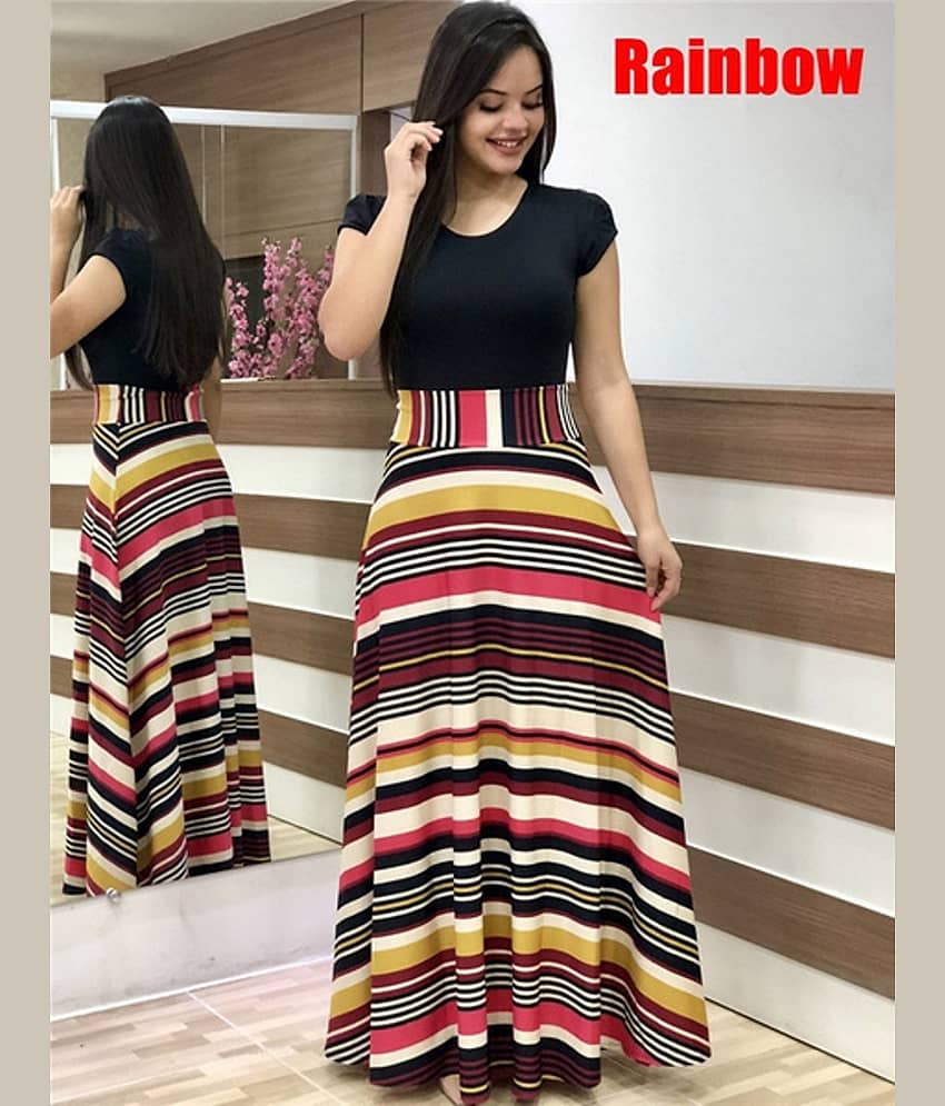 Raabta Fashion Women Crepe Solid Gown ( Multicolor )