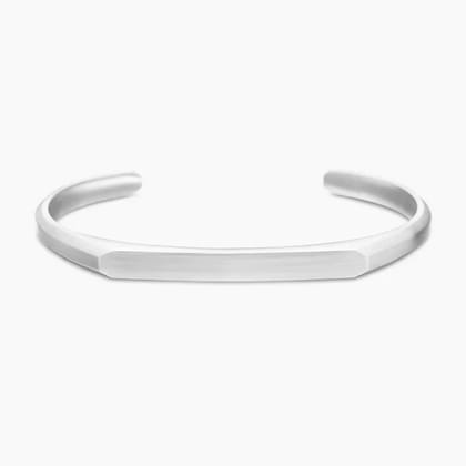 Edge Bracelet Cuff Band - Silver-Silver
