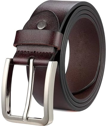 Elite Crafts - Brown 100% Leather Men's Formal Belt ( Pack of 1 )