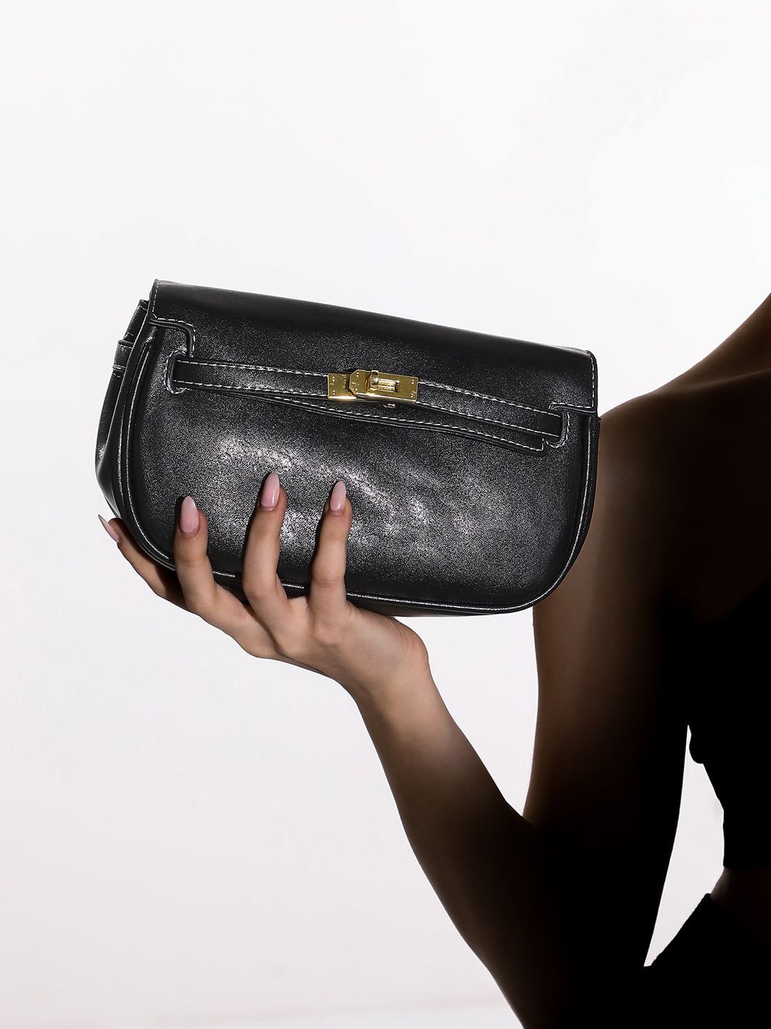 The Overlap-Curve Sling Bag - Onyx Black-Sling Bag