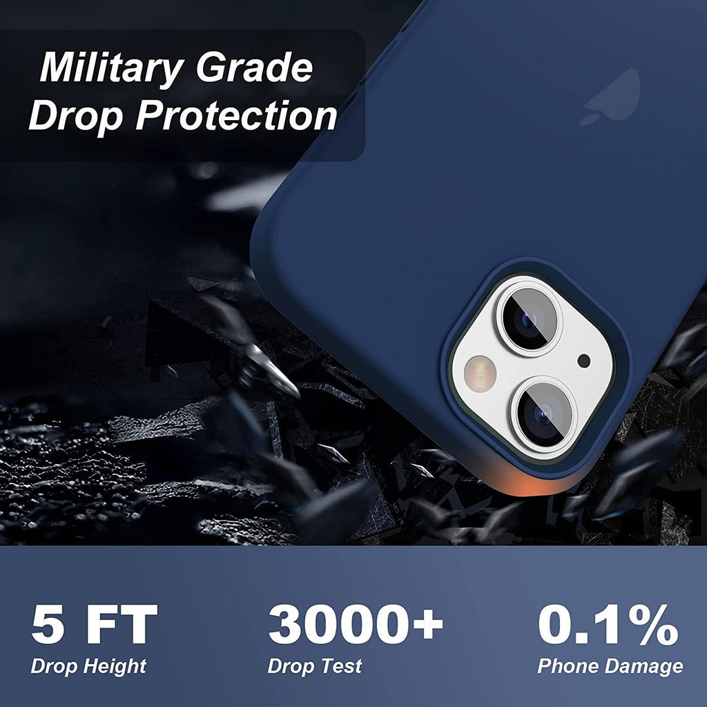 LIRAMARK Liquid Silicone Soft Back Cover Case for Apple iPhone 13 Mini (6.1 Inch)